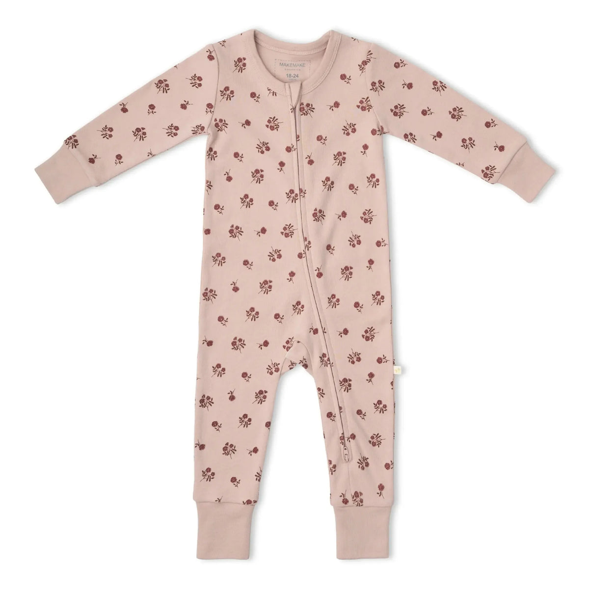 Makemake Organics Organic 2-Way Zipper Romper Rosebud | Posh Baby
