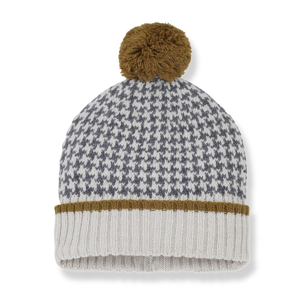 1+ In The Family - Jacquard Beanie - Oatmeal-Hats-0-6M-Posh Baby