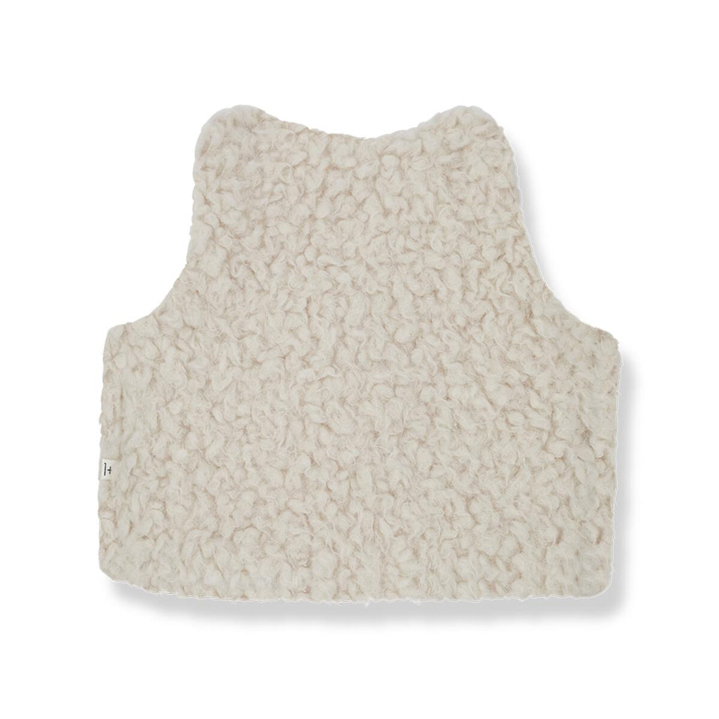 1+ In The Family - Sherpa Vest - Ecru-Sweaters + Cardigans + Jackets-Newborn-Posh Baby