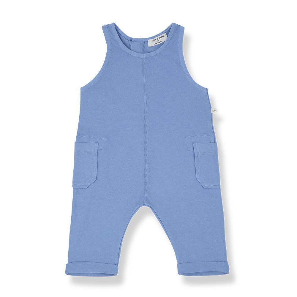 1+ In The Family Sleeveless Romper Sky Blue | Posh Baby
