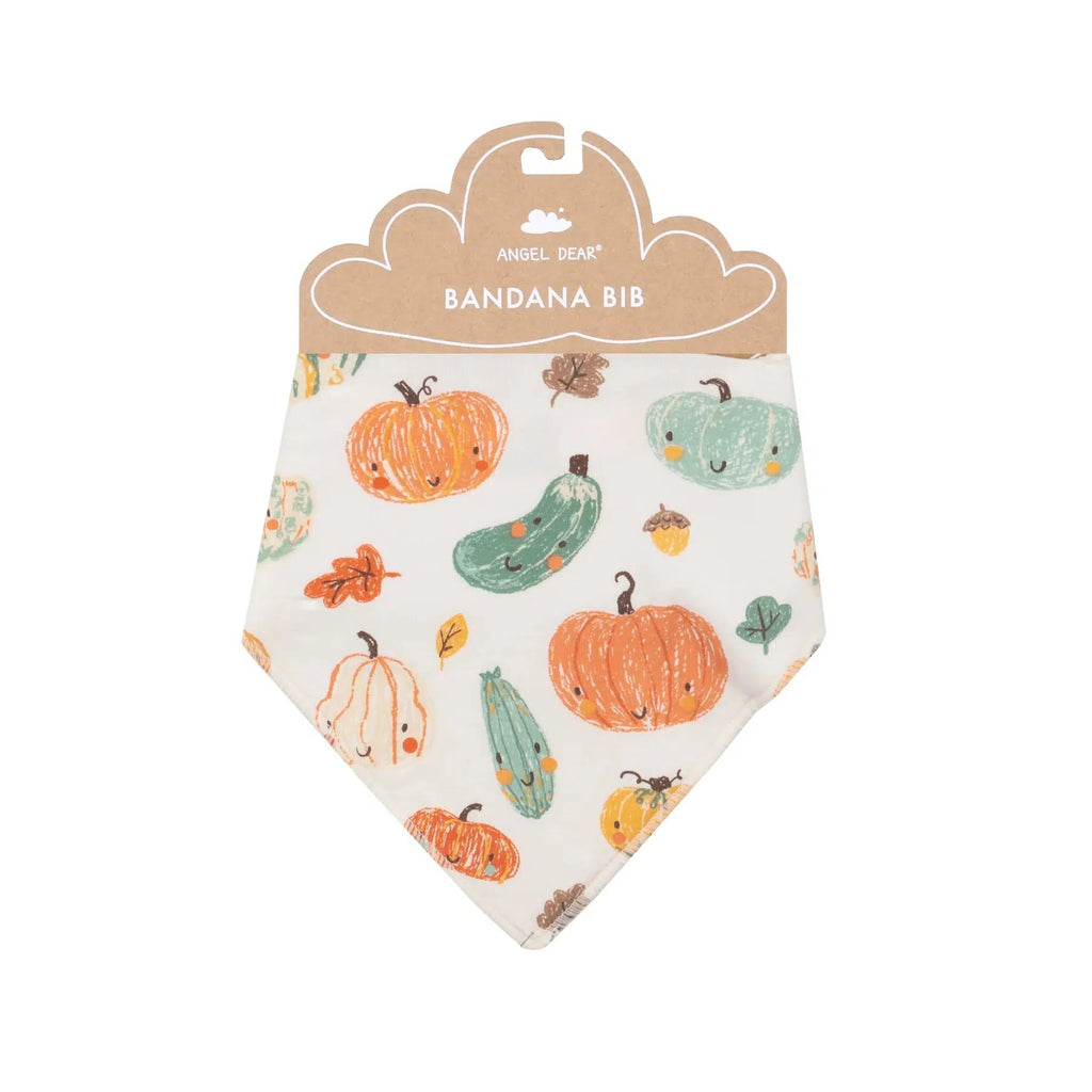 Angel Dear - Bandana Bib - Crayon Pumpkins-Bibs + Burps-Posh Baby