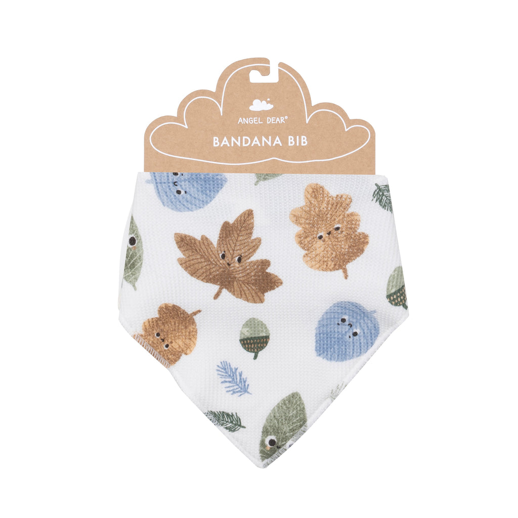 Angel Dear - Bandana Bib - Cuddly Leaves-Bibs + Burps-Posh Baby