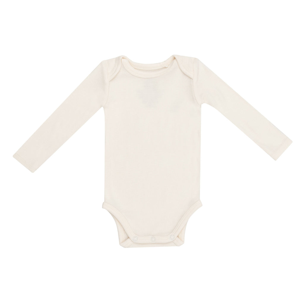 Angel Dear - Long Sleeve Ribbed Bodysuit - Sugar Swizzle-Onesies-0-3M-Posh Baby