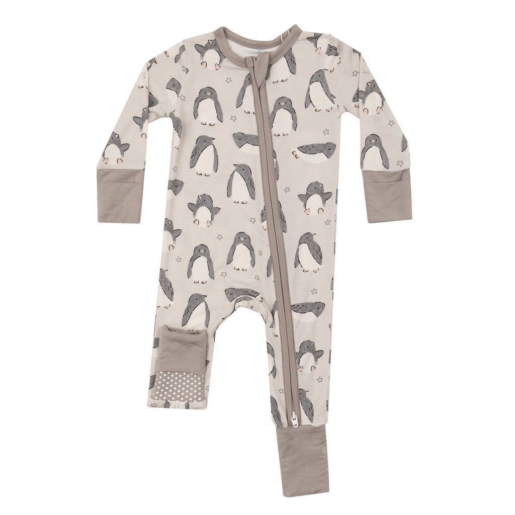 Angel Dear - Two-Way Zipper Romper - Penguin Pals-Footies + Rompers (Basic)-0-3M-Posh Baby