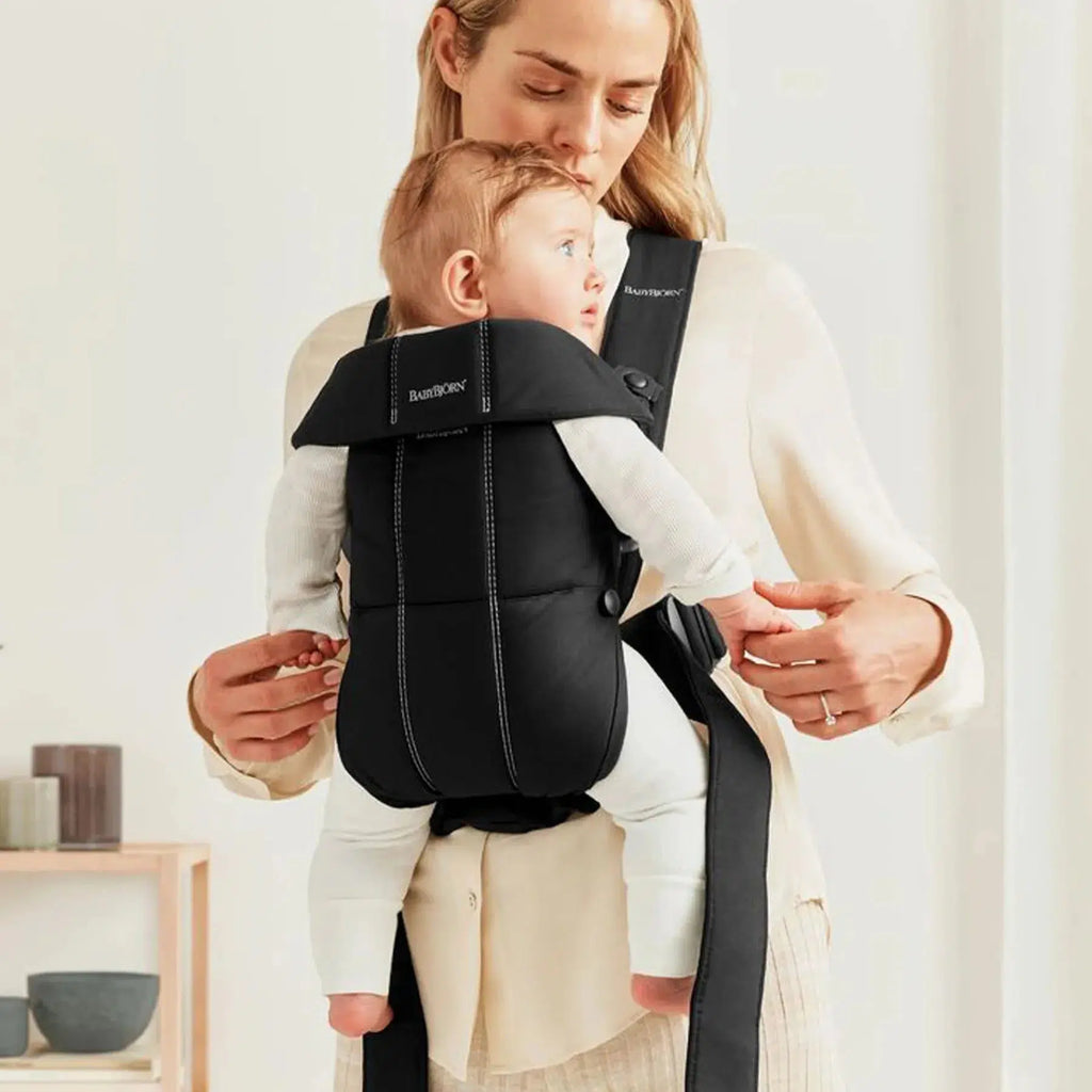 Baby Bjorn - Baby Carrier Mini - Black Woven-Baby Carriers-Posh Baby