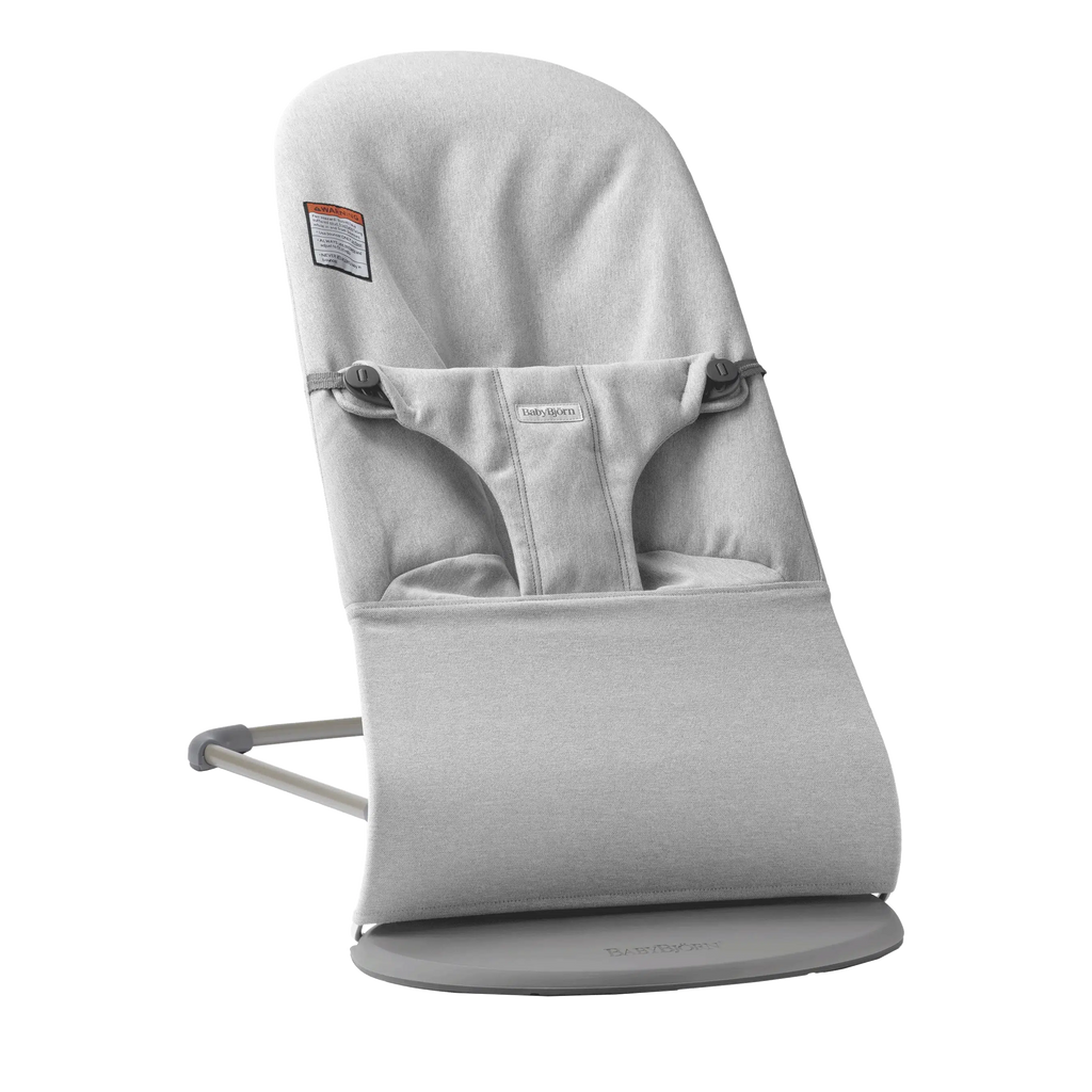 Baby Bjorn - Bouncer Bliss Melange - Light Grey-Bouncers + Loungers-Posh Baby