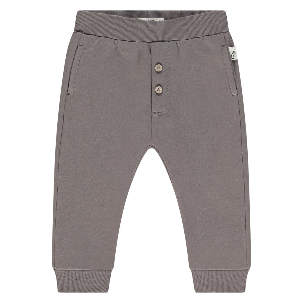 Babyface - Button Sweatpants - Concrete-Bottoms-0-3M-Posh Baby