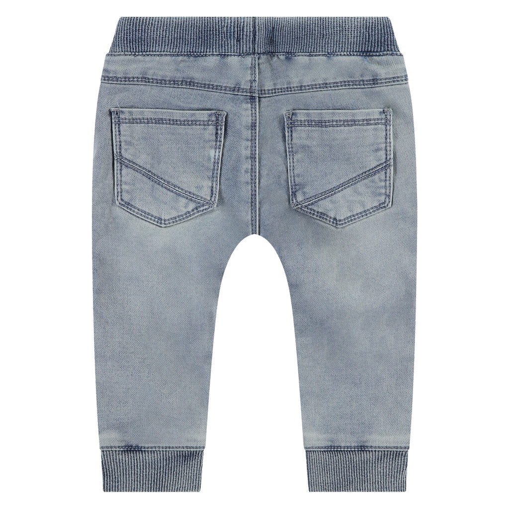 Babyface - Denim Joggers - Medium Blue-Bottoms-0-3M-Posh Baby