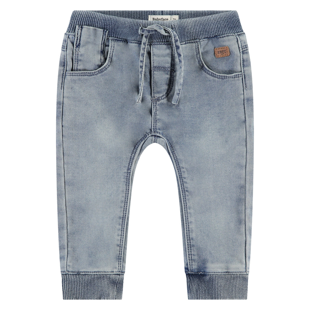 Babyface - Denim Joggers - Medium Blue-Bottoms-0-3M-Posh Baby