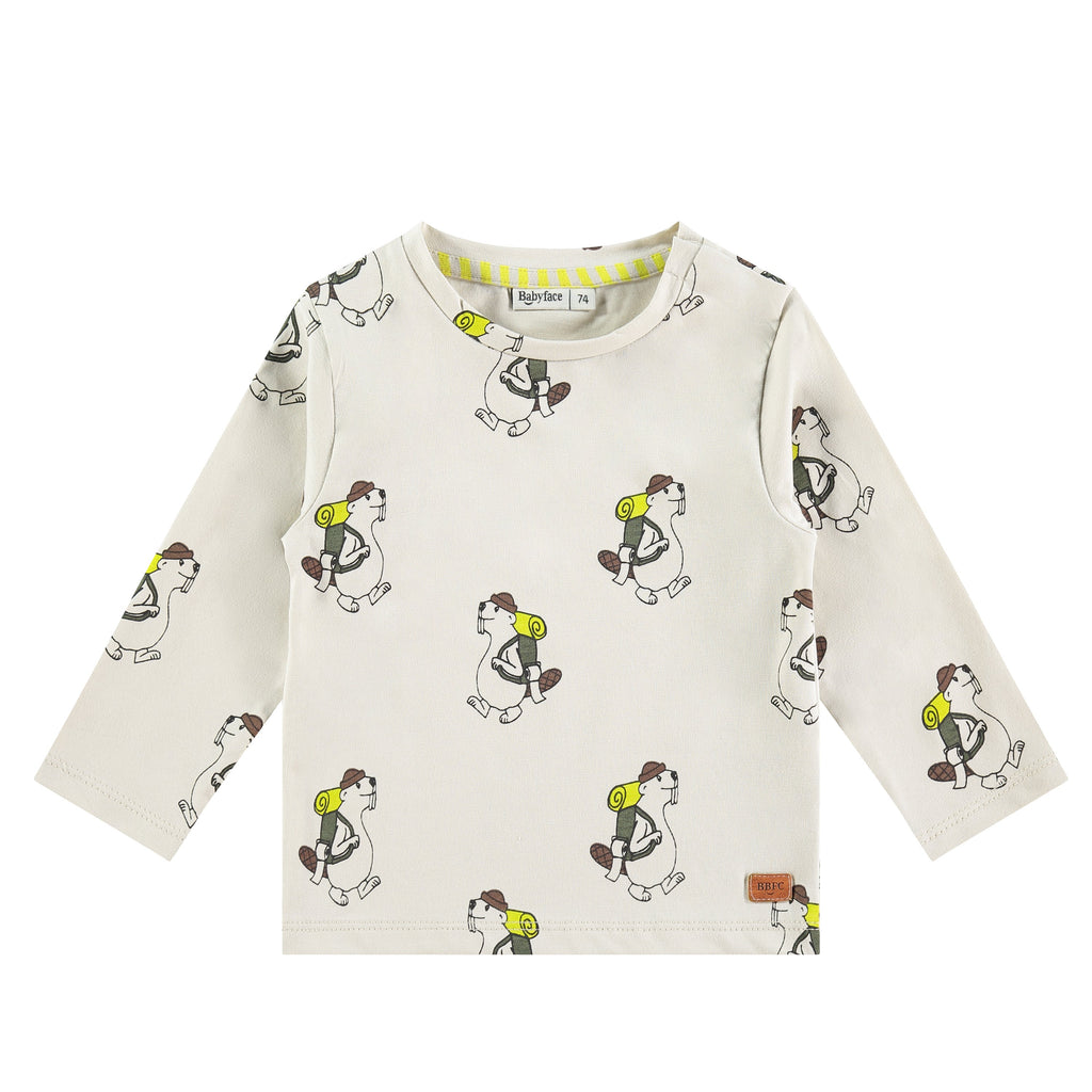 Babyface - Long Sleeve Top - Beaver Camper-Long Sleeves-0-3M-Posh Baby