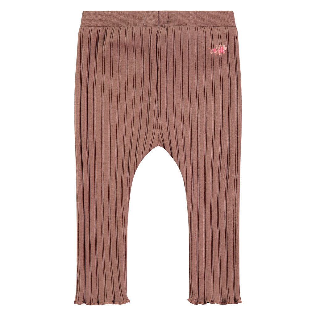 Babyface - Ribbed Pocket Legging - Rosewood-Bottoms-0-3M-Posh Baby