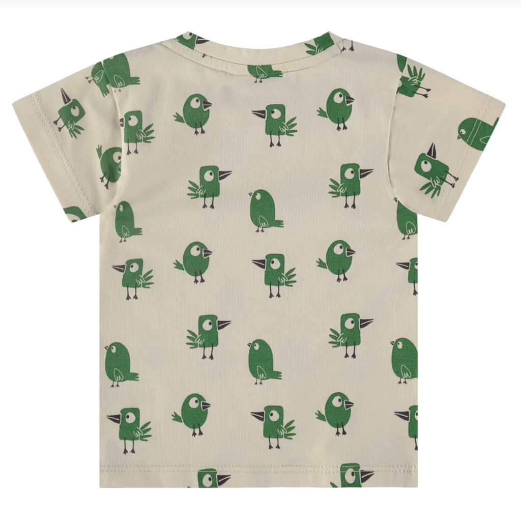 Babyface - Short Sleeve Tee - Green Birds-Short Sleeves-6-9M-Posh Baby