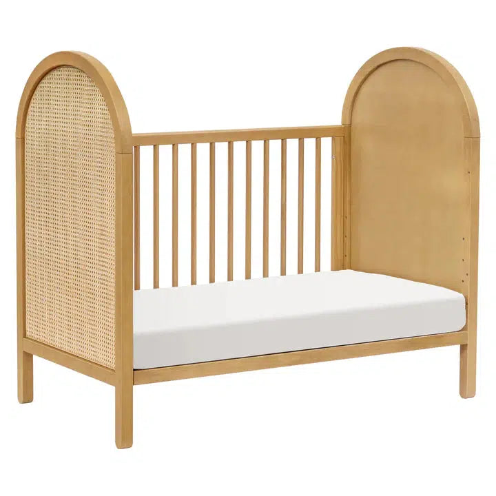 Babyletto - Bondi Cane - 3-in-1 Convertible Crib - Honey with Natural Cane-Cribs-Store Pickup in 2-5 Weeks / Post Restock Date - Early January-Posh Baby