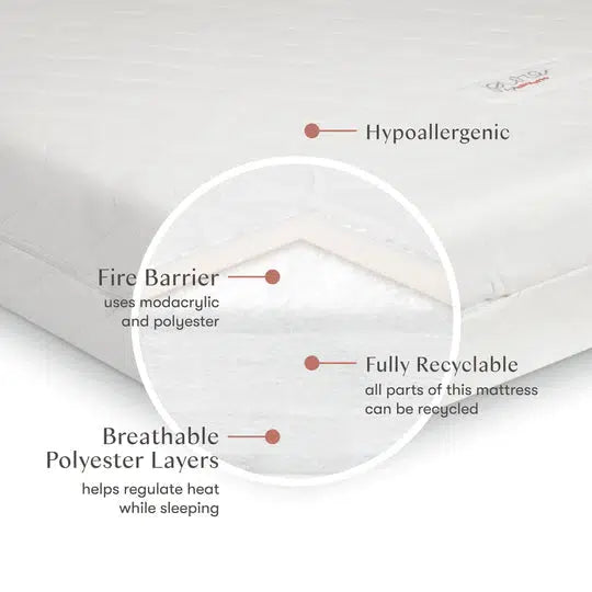 Babyletto - Crib Mattress w/ Hybrid Quilted Waterproof Cover (2-Stage)-Crib Mattresses-Store Pickup - TAKE IT HOME TODAY-Posh Baby