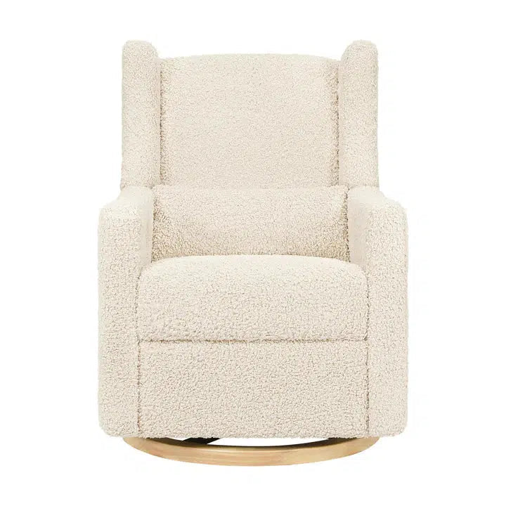 Babyletto - Kiwi Electronic Glider + Recliner - Luxe Almond Teddy Loop with Light Wood Base-Chairs-Store Pickup in 2-5 Weeks / POST RESTOCK DATE - Early January-Posh Baby