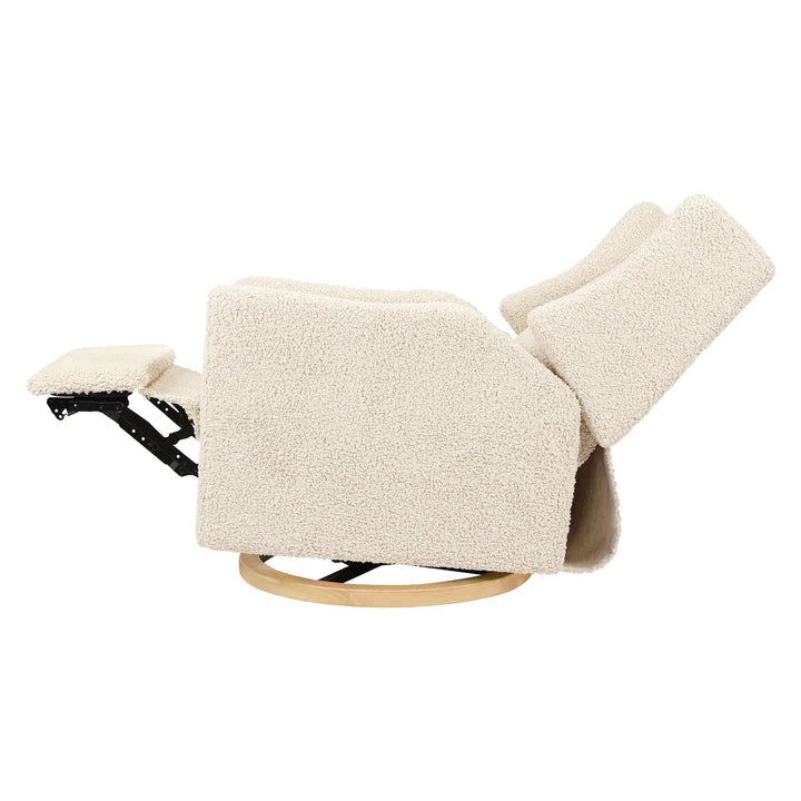 Babyletto - Kiwi Electronic Glider + Recliner - Luxe Almond Teddy Loop with Light Wood Base-Chairs-Store Pickup in 2-5 Weeks / POST RESTOCK DATE - Early January-Posh Baby