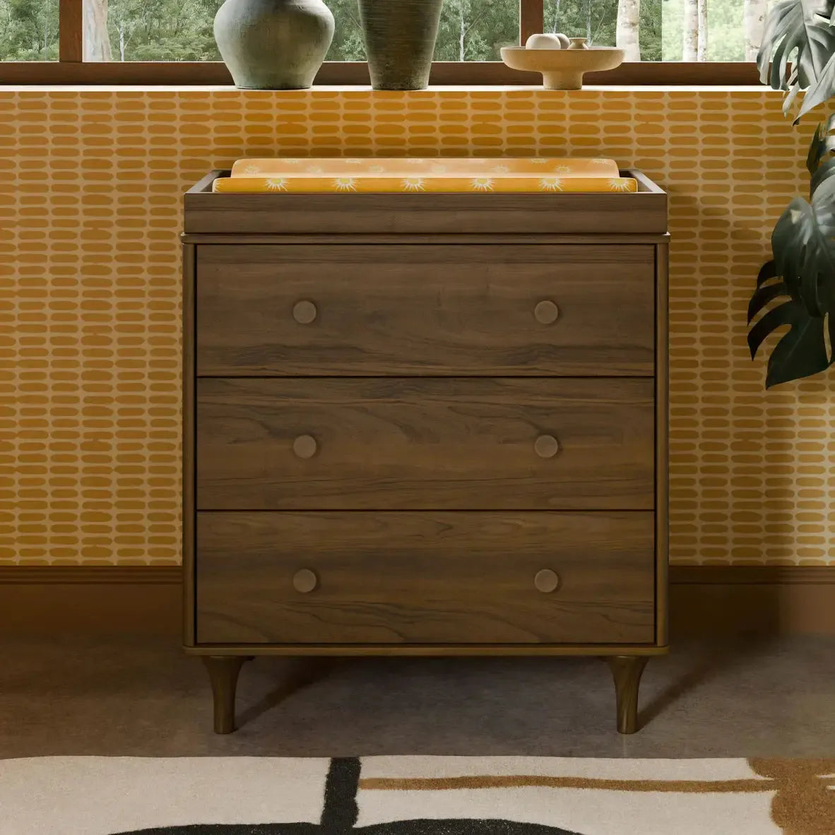 Babyletto Lolly 3-Drawer Changer Dresser with Removable Changing Tray Natural Walnut Babyletto Lolly 3-Drawer Changer Dresser with Removable Changing Tray Natural Walnut