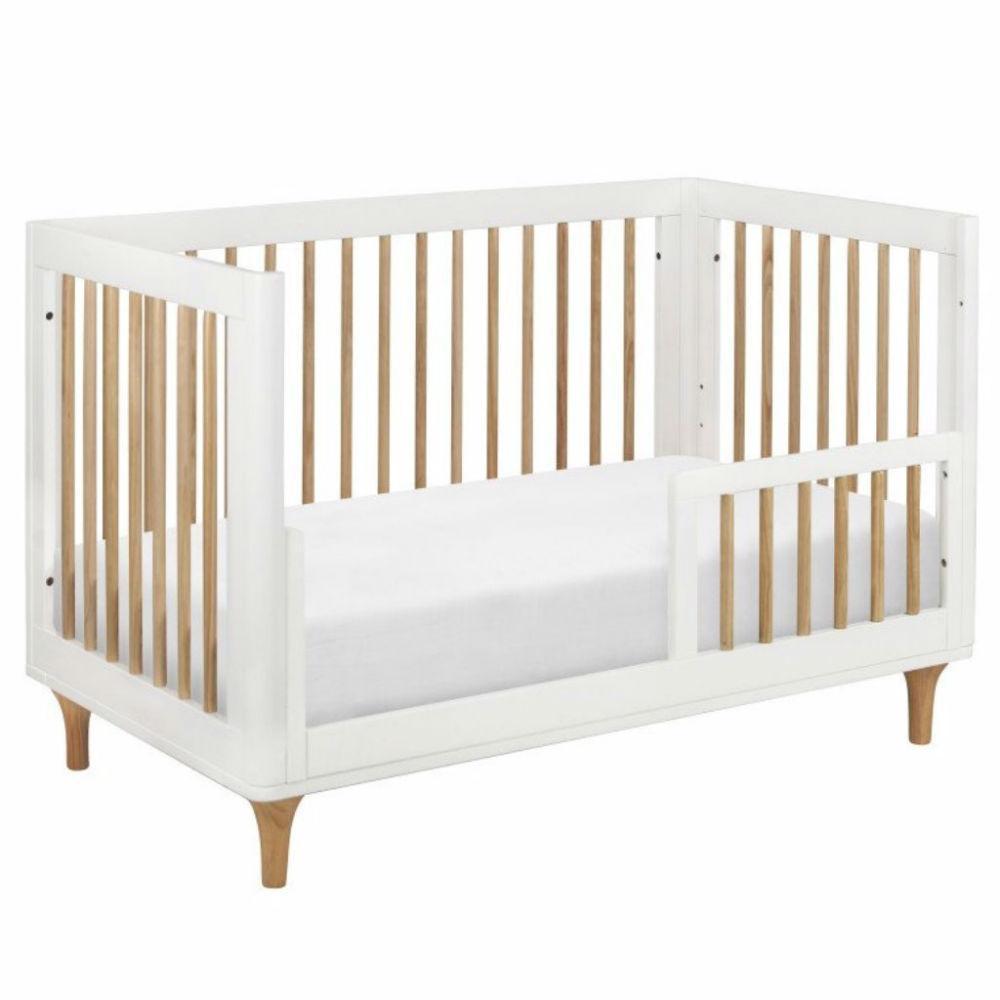 Babyletto - Lolly 3-in-1 Convertible Crib - White + Natural-Cribs-Store Pickup in 2-5 Weeks-Posh Baby