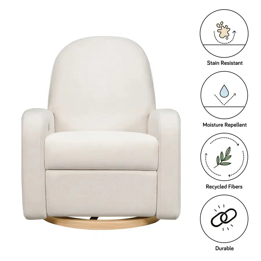 Babyletto - Nami Electronic Glider + Recliner - Cream Eco-Weave Performance Fabric-Chairs-Store Pickup in 2-5 Weeks / POST RESTOCK DATE - Ships Early February-Posh Baby