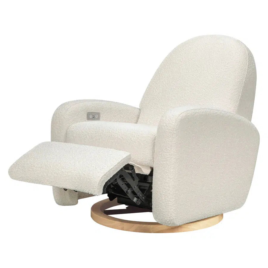 Babyletto - Nami Electronic Glider + Recliner - Luxe Ivory Boucle with Light Wood Base-Chairs-Store Pickup in 2-5 Weeks / POST RESTOCK DATE - Mid May-Posh Baby