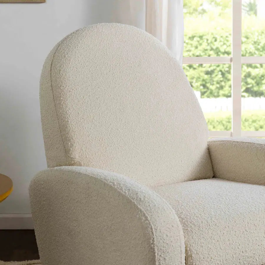 Babyletto - Nami Electronic Glider + Recliner - Luxe Ivory Boucle with Light Wood Base-Chairs-Store Pickup in 2-5 Weeks / POST RESTOCK DATE - Mid May-Posh Baby