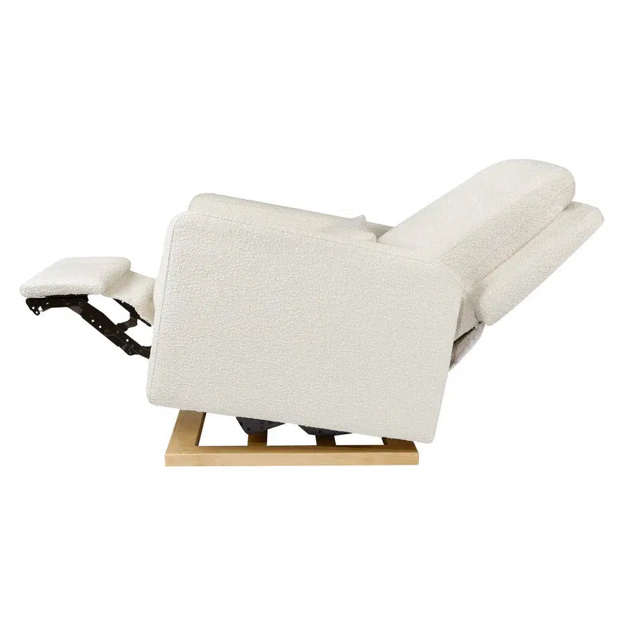 Babyletto - Sigi Electronic Glider + Recliner - Ivory Boucle with Light Wood Base-Chairs-Store Pickup in 2-5 Weeks / POST RESTOCK DATE - Mid February-Posh Baby