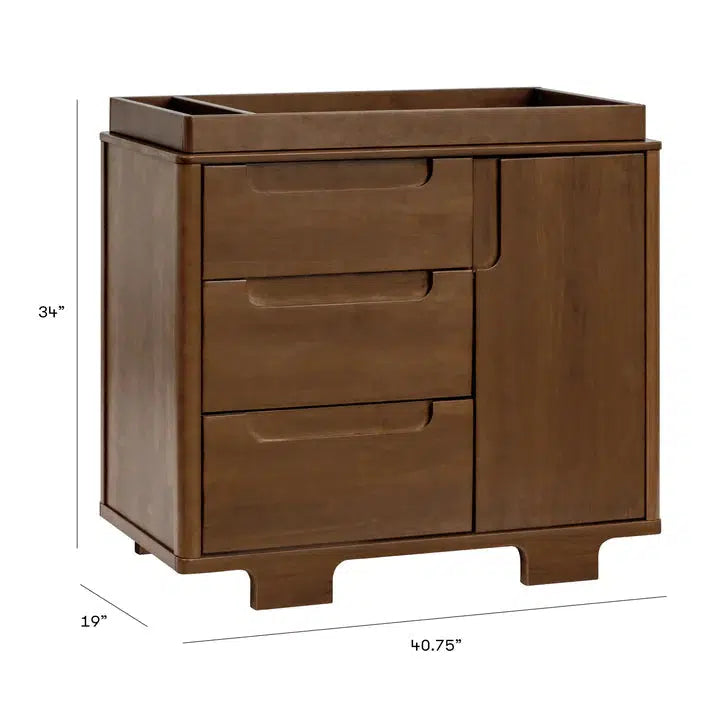 Babyletto Yuzu 3-Drawer Changer Dresser Natural Walnut Babyletto Yuzu 3-Drawer Changer Dresser Natural Walnut