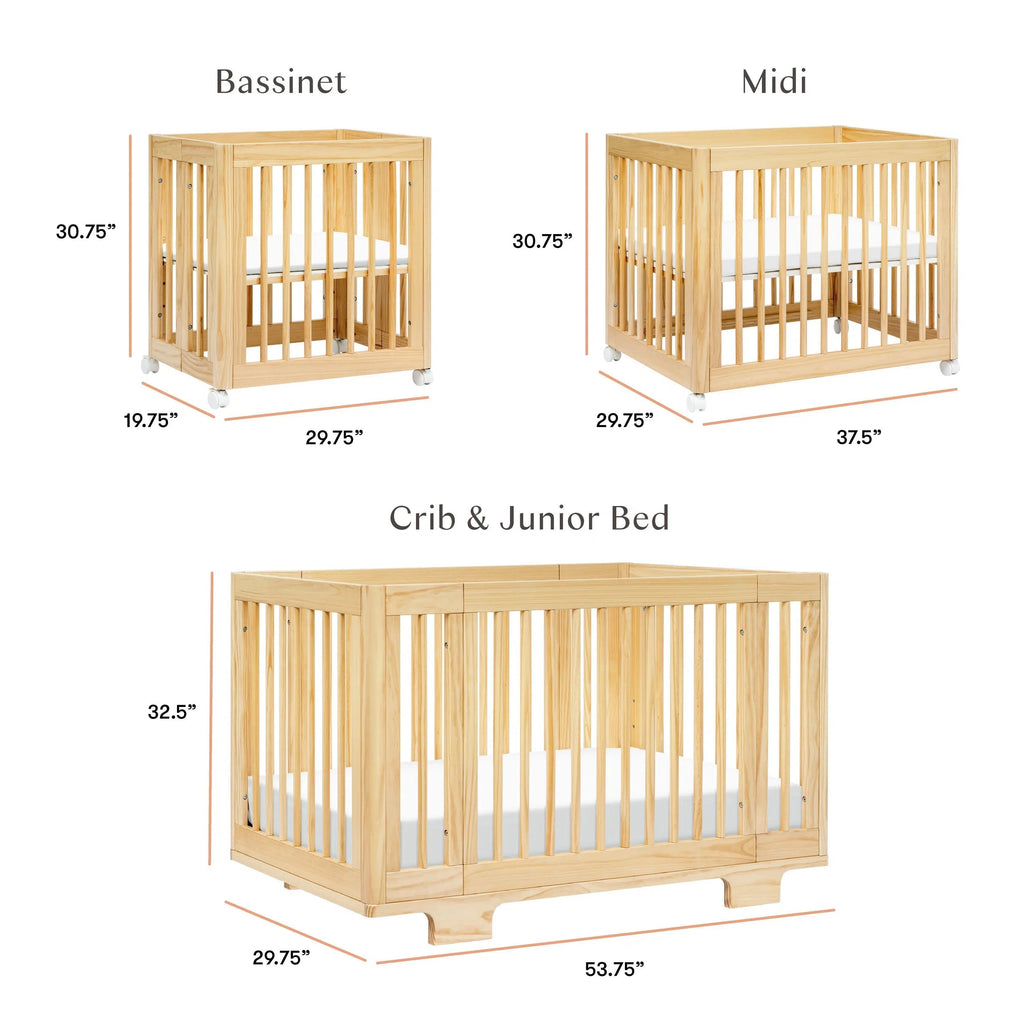Babyletto - Yuzu Convertible Crib - Natural-Cribs-Store Pickup in 2-5 Weeks-Posh Baby