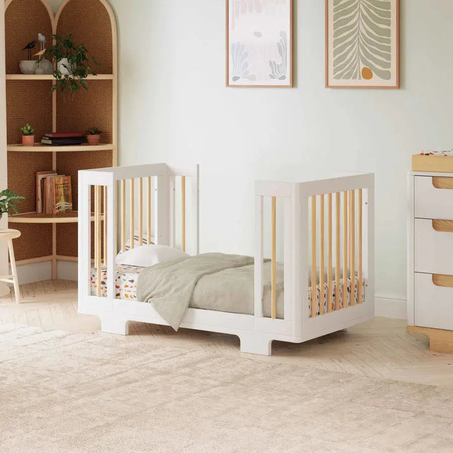 Babyletto - Yuzu Convertible Crib - White + Natural-Cribs-Store Pickup in 2-5 Weeks-Posh Baby