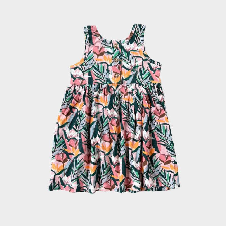 Babysprouts - Henley Tank Dress - Tropics-Dresses-18-24M-Posh Baby