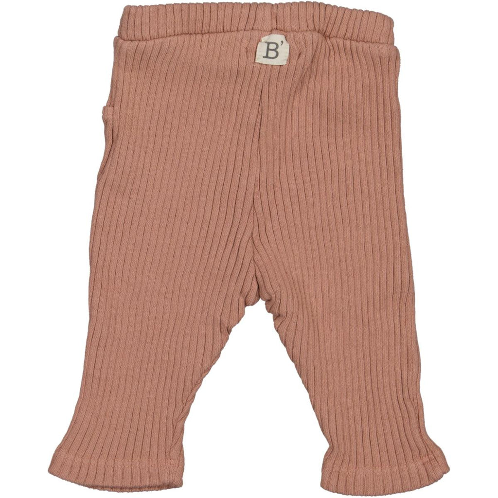 Bean's (Barcelona) - Organic Ribbed Legging - Dusty Pink-Bottoms-0-3M-Posh Baby