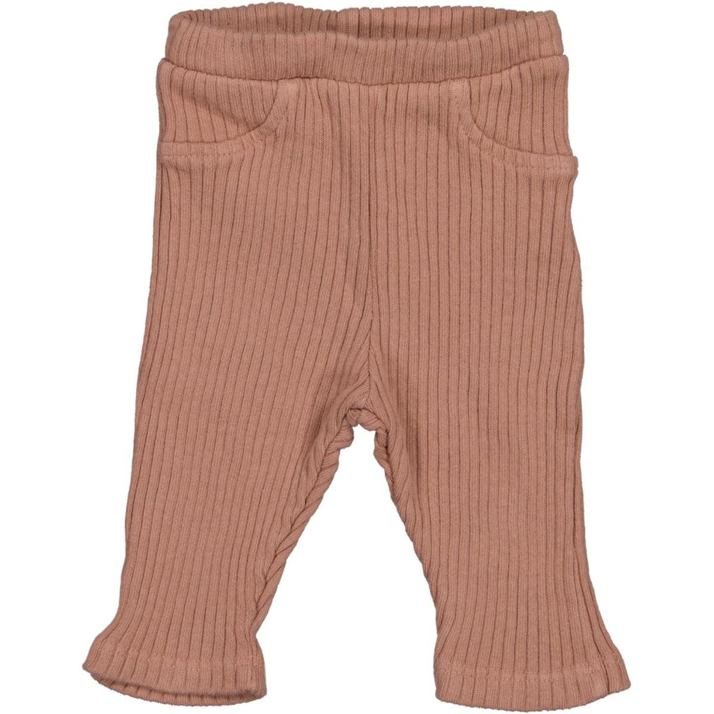 Bean's (Barcelona) - Organic Ribbed Legging - Dusty Pink-Bottoms-0-3M-Posh Baby