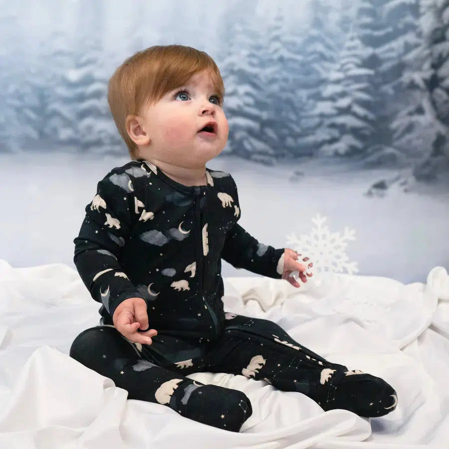 Belan.J - Zipper Sleeper - Polar Bears-Footies + Rompers (Basic)-Newborn-Posh Baby