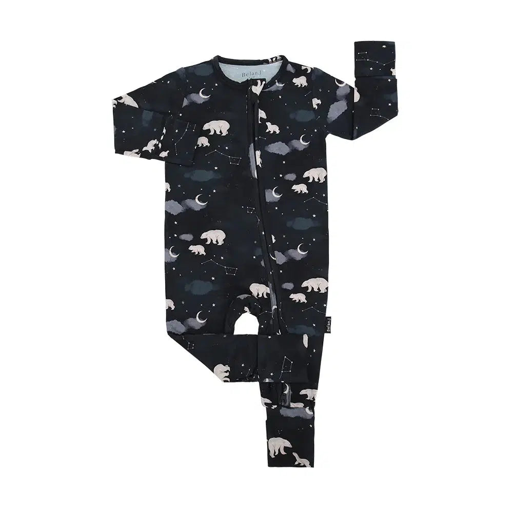 Belan.J - Zipper Sleeper - Polar Bears-Footies + Rompers (Basic)-Newborn-Posh Baby