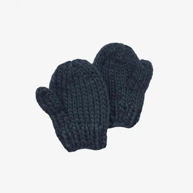 Blueberry Hill - Knit Classic Mittens - Navy-Mitts + Gloves-XS (3-6M)-Posh Baby