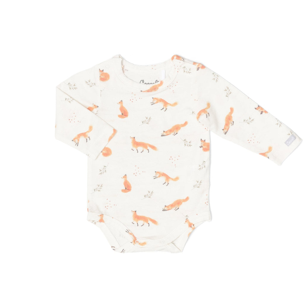 Coccoli - Modal Long Sleeve Bodysuit - Foxes-Onesies-Newborn (1M)-Posh Baby