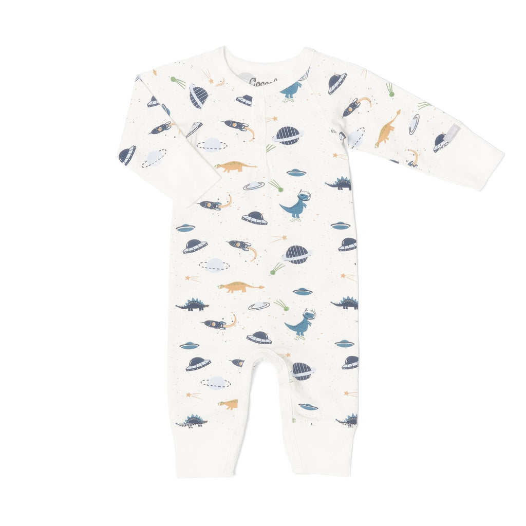 Coccoli - Modal Romper - Space Dinos-Footies + Rompers (Basic)-1M-Posh Baby