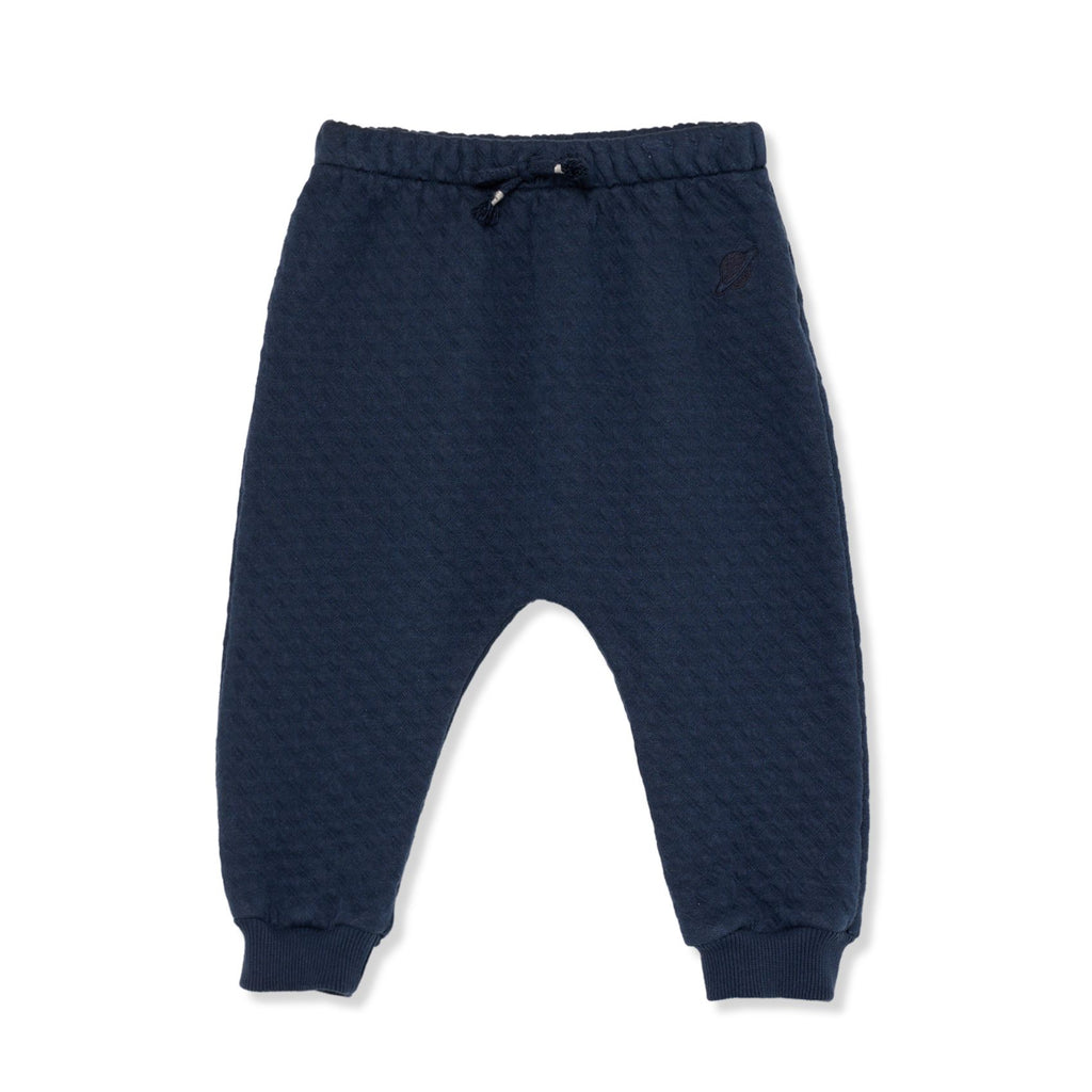 Cozmo (Barcelona) - Quilted Pants - Navy-Bottoms-0-3M (3M)-Posh Baby