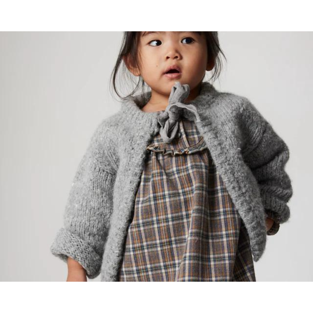 Cozmo (Barcelona) - Tricot Cardigan - Flecked Pink-Sweaters + Cardigans + Jackets-0-3M (3M)-Posh Baby