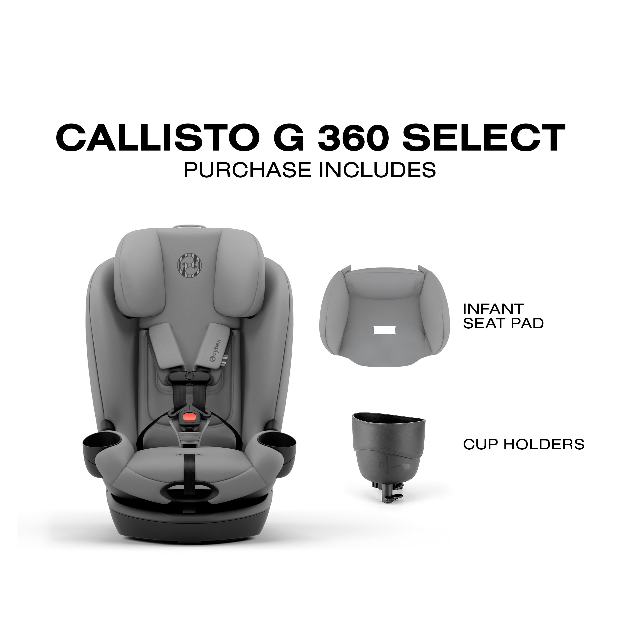 cup holder cybex Callisto G 360 Select Rotating All-in-One Convertible Car Seat by Cybex Grey