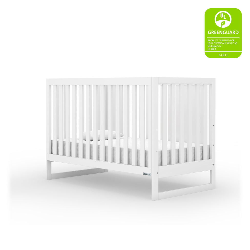Dadada - Austin 3-in-1 Convertible Crib - White-Cribs-Store Pickup-Posh Baby