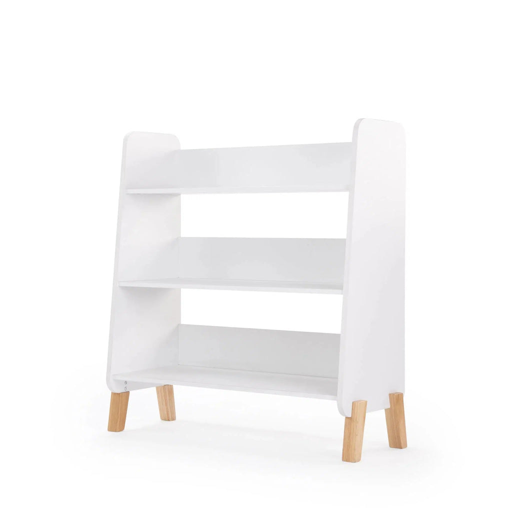 Dadada - Muse Bookshelf - White + Natural-Storage + Shelving-Posh Baby