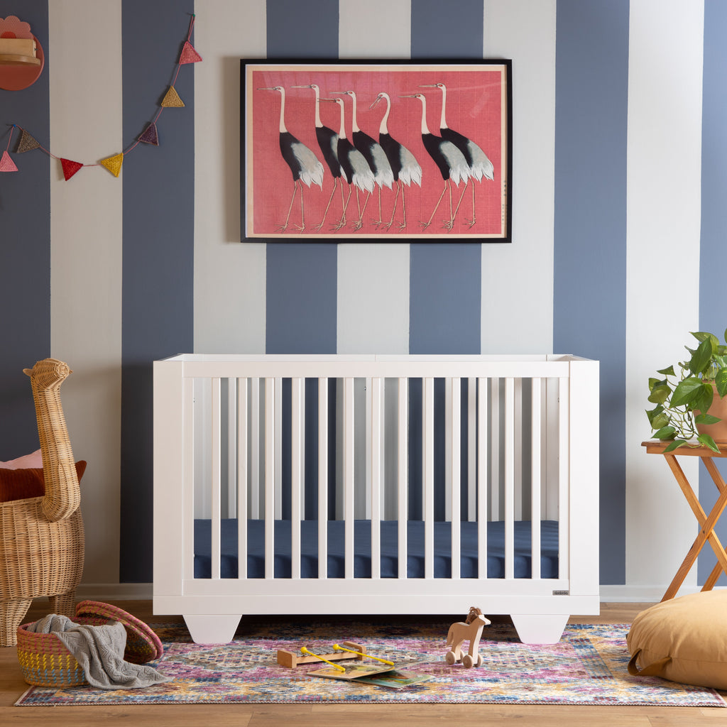 Dadada - Spirit 8-in-1 Convertible Crib - White-Cribs-Store Pickup-Posh Baby