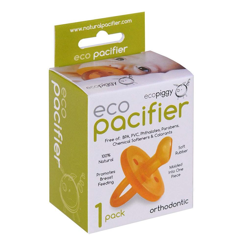 Ecopiggy - Eco Natural Rubber Pacifier - Orthodontic-Pacifiers + Clips-0-6M / Single Pack-Posh Baby