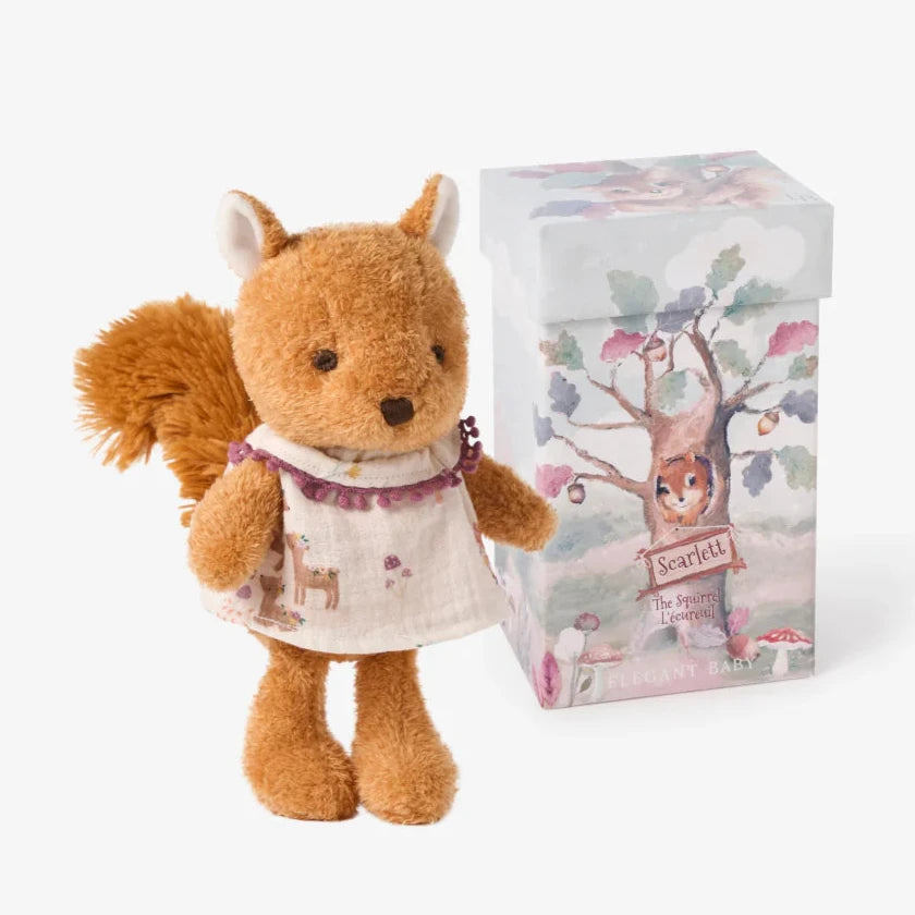 Elegant Baby - Boxed Plush Toy - Scarlett Squirrel-Plush-Posh Baby