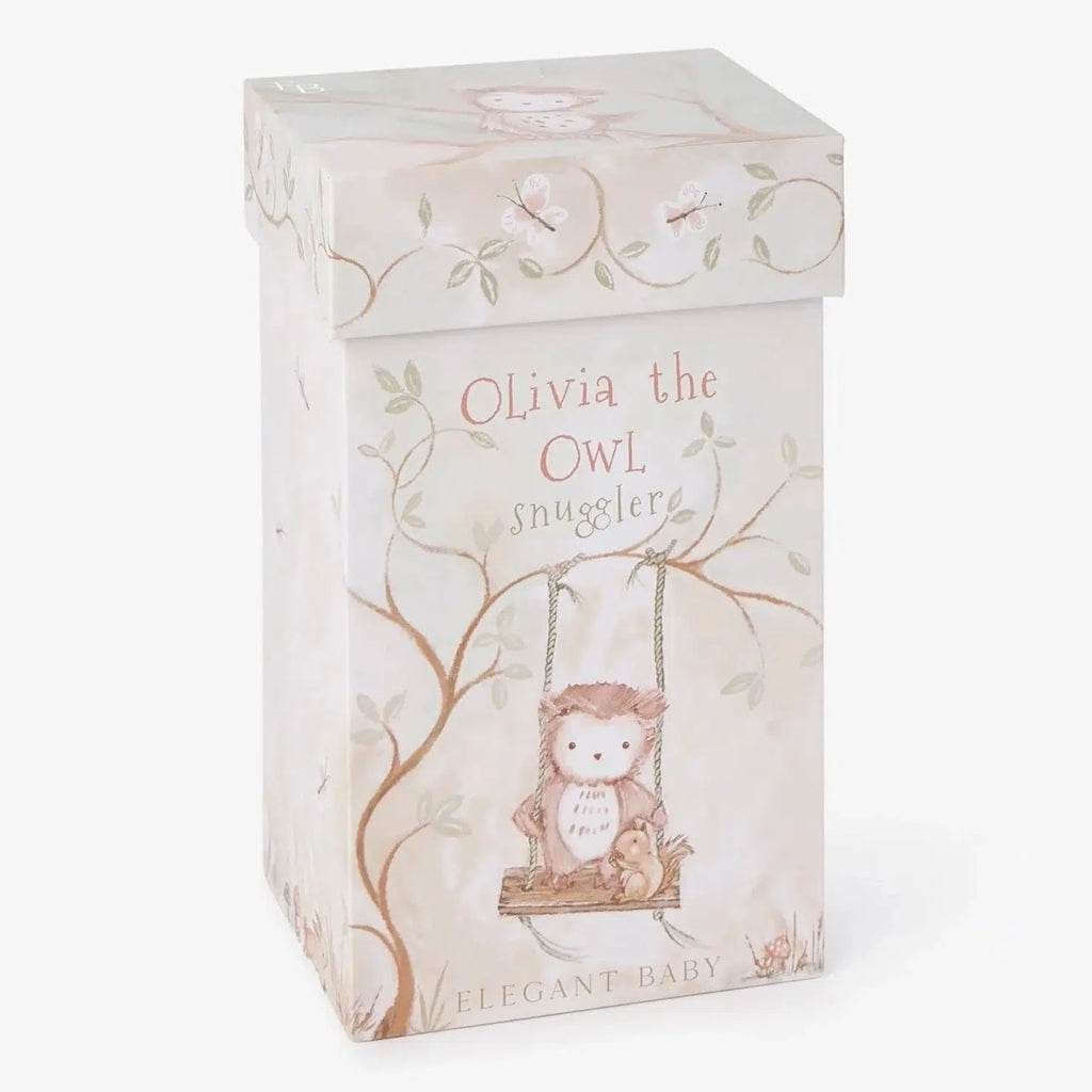 Elegant Baby - Boxed Snuggle Lovey - Oliver Owl-Lovey + Security Blankets-Posh Baby