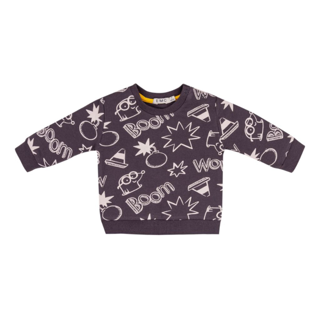 EMC - Printed Sweatshirt - Boom-Long Sleeves-3-6M-Posh Baby