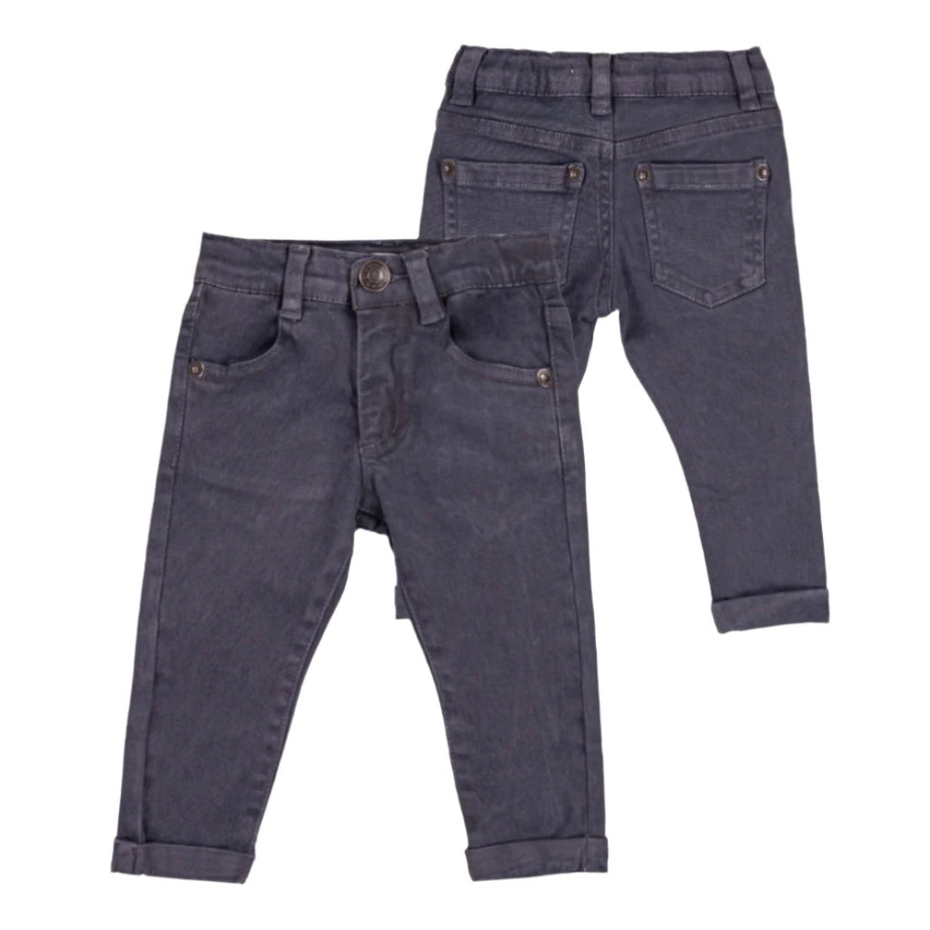 EMC - Twill Pants - Slate Grey-Bottoms-0-3M-Posh Baby