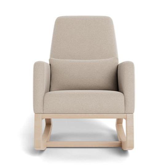 FLOOR MODEL SALE - Monte Design - Joya Rocker - Clear Maple Base - Oatmeal Italian Wool (STORE PICKUP ONLY)-Chairs-Posh Baby