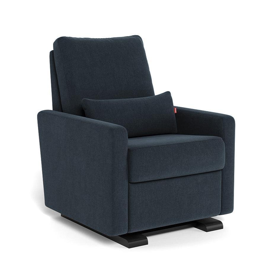 FLOOR MODEL SALE - Monte Design - Matera Glider Recliner - Espresso Base - Deep Navy (STORE PICKUP ONLY)-Chairs-Posh Baby